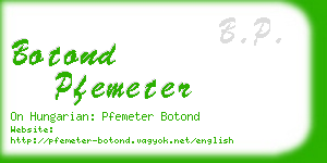 botond pfemeter business card